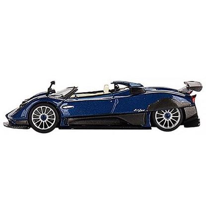 Picture of Pagani Zonda HP Barchetta Convertible Blue Tricolore Metallic and Carbon with White Interior Limited Edition to 4200 pieces Worldwide 1/64 Diecast Model Car by True Scale Miniatures