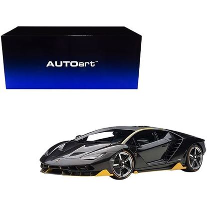 Picture of Lamborghini Centenario Clear Carbon with Yellow Accents 1/18 Model Car by Autoart