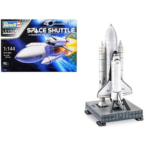 Picture of Level 5 Model Kit NASA Space Shuttle 40th Anniversary with Booster Rockets 1/144 Scale Model by Revell