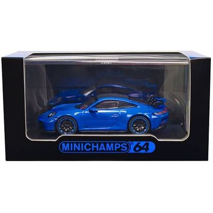 Picture of Porsche 911 (992) GT3 Shark Blue with Carbon Roof 1/64 Diecast Model Car by Minichamps