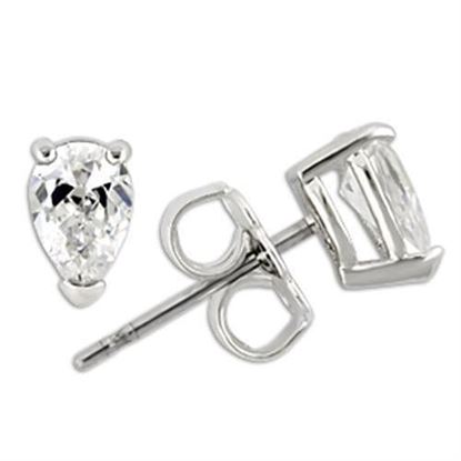 Image de 0W163 - 925 Sterling Silver Earrings Rhodium Women AAA Grade CZ Clear