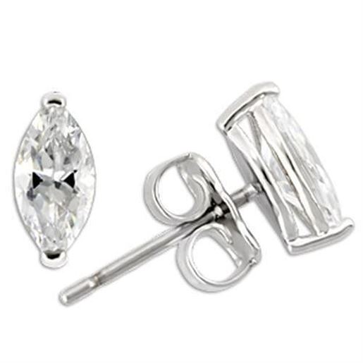 Image sur 0W167 - 925 Sterling Silver Earrings Rhodium Women AAA Grade CZ Clear