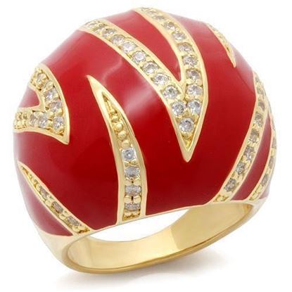 Image de 0W229 - Brass Ring Gold Women AAA Grade CZ Clear