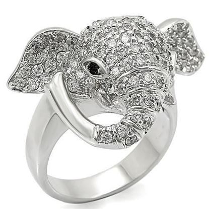 图片 0W280 - Brass Ring Rhodium Women Top Grade Crystal Jet