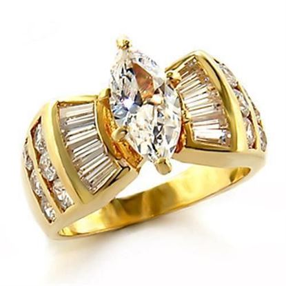 Picture of 10523 - Brass Ring Gold Women AAA Grade CZ Clear