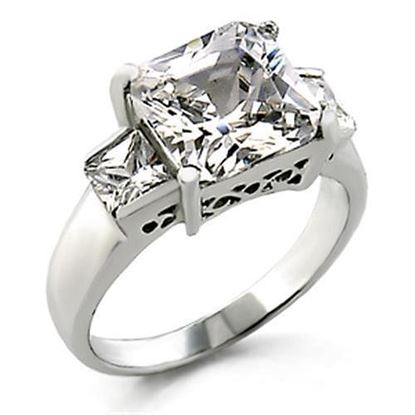 Picture of 21209 - 925 Sterling Silver Ring High-Polished Women AAA Grade CZ Clear