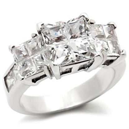 Picture of 22725 - 925 Sterling Silver Ring High-Polished Women AAA Grade CZ Clear