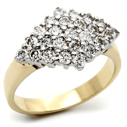 Picture of 2W010 - Brass Ring Gold+Rhodium Women AAA Grade CZ Clear