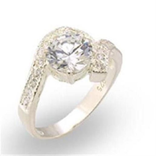 Picture of 30122 - 925 Sterling Silver Ring High-Polished Women AAA Grade CZ Clear