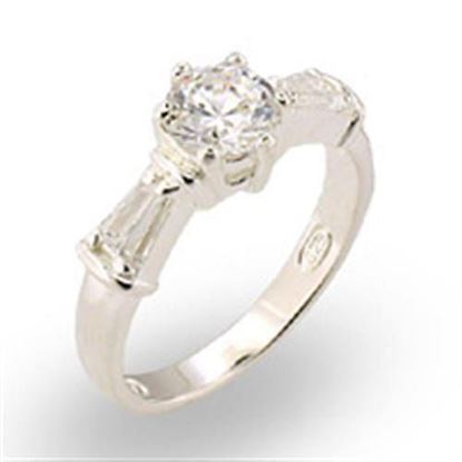 Picture of 30125 - 925 Sterling Silver Ring High-Polished Women AAA Grade CZ Clear