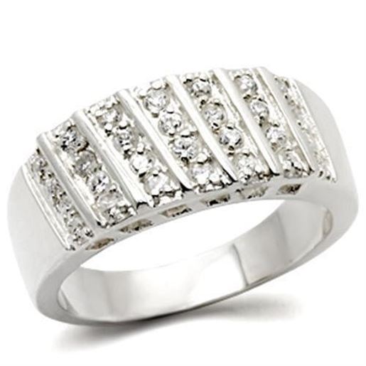 Picture of 30214 - 925 Sterling Silver Ring High-Polished Women AAA Grade CZ Clear