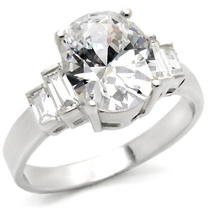 Picture of 30305 - 925 Sterling Silver Ring High-Polished Women AAA Grade CZ Clear