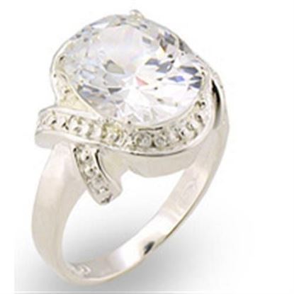 Picture of 30306 - 925 Sterling Silver Ring High-Polished Women AAA Grade CZ Clear