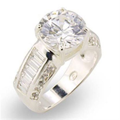 Picture of 30307 - 925 Sterling Silver Ring High-Polished Women AAA Grade CZ Clear