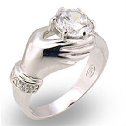 Picture of 30320 - 925 Sterling Silver Ring High-Polished Women AAA Grade CZ Clear