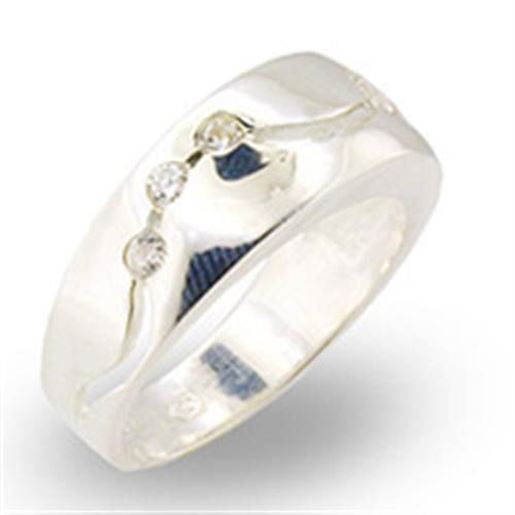 Picture of 30336 - 925 Sterling Silver Ring High-Polished Women AAA Grade CZ Clear