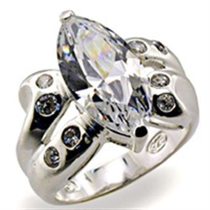 Picture of 32127 - 925 Sterling Silver Ring High-Polished Women AAA Grade CZ Clear