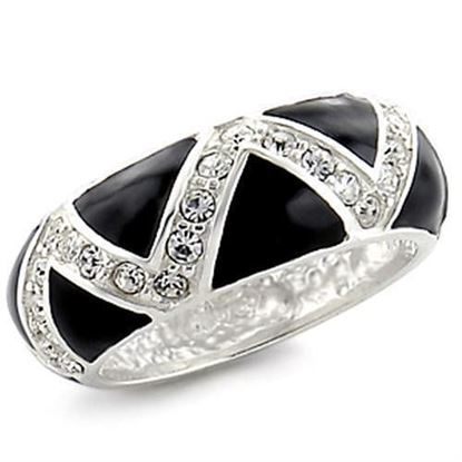 Picture of 32615 - 925 Sterling Silver Ring High-Polished Women Top Grade Crystal Clear