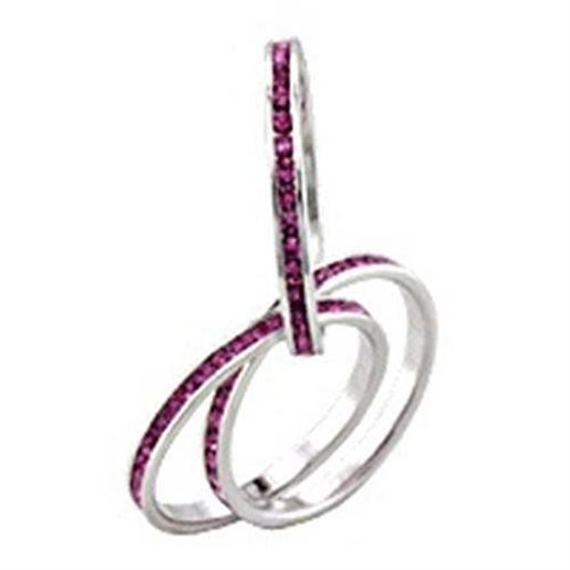 Picture of 35422 - Brass Ring Rhodium Women Top Grade Crystal Rose