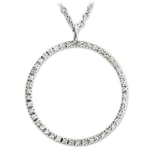 Picture of 36515 - 925 Sterling Silver Pendant High-Polished Women AAA Grade CZ Clear