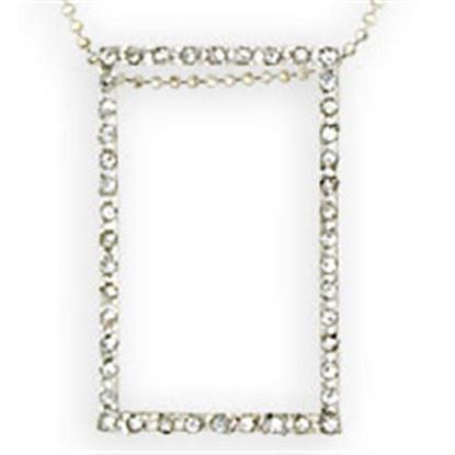 Picture of 36516 - 925 Sterling Silver Chain Pendant High-Polished Women Top Grade Crystal Clear