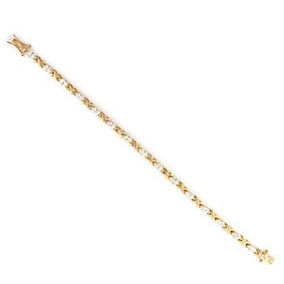 Picture of 36713 - Brass Bracelet Gold Women AAA Grade CZ Clear