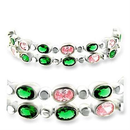 Picture of 37001 - 925 Sterling Silver Bracelet High-Polished Women AAA Grade CZ Multi Color