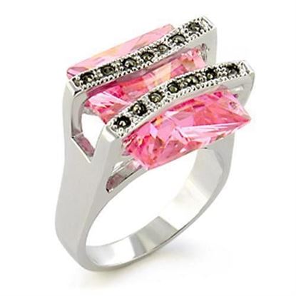 Picture of 37623 - 925 Sterling Silver Ring Antique Tone Women AAA Grade CZ Rose