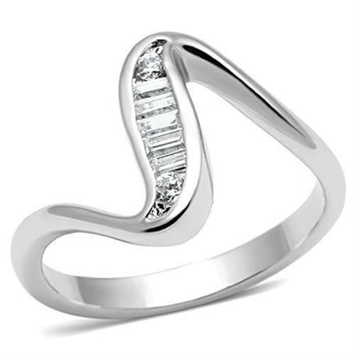 Picture of 3W024 - Brass Ring Rhodium Women AAA Grade CZ Clear