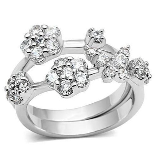 Picture of 3W026 - Brass Ring Rhodium Women AAA Grade CZ Clear