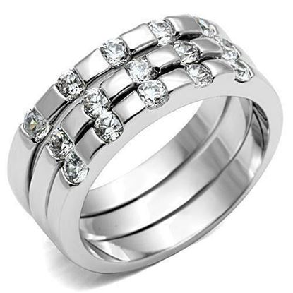 Picture of 3W038 - Brass Ring Rhodium Women AAA Grade CZ Clear