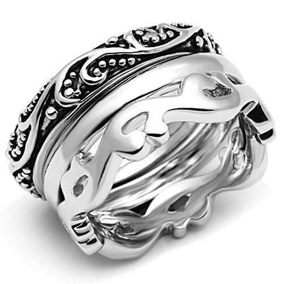 Picture of 3W048 - Brass Ring Rhodium Women No Stone No Stone