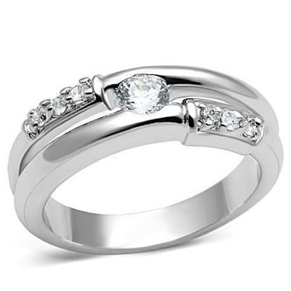 Picture of 3W049 - Brass Ring Rhodium Women AAA Grade CZ Clear