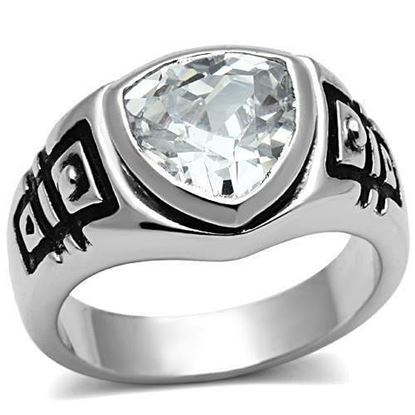 Picture of 3W062 - Brass Ring Rhodium Women AAA Grade CZ Clear