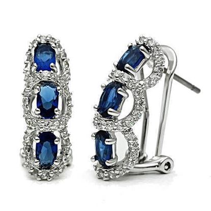 Picture of 3W089 - Brass Earrings Rhodium Women Synthetic Montana