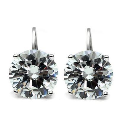 Picture of 3W090 - Brass Earrings Rhodium Women AAA Grade CZ Clear