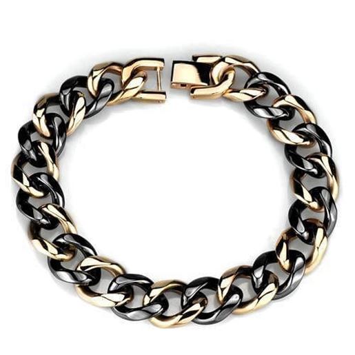 Picture of 3W1002 - Stainless Steel Bracelet IP Rose Gold(Ion Plating) Women Ceramic Jet