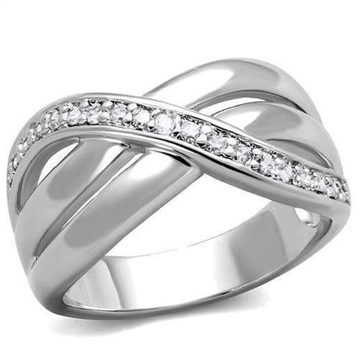 Picture of 3W1071 - Brass Ring Rhodium Women AAA Grade CZ Clear