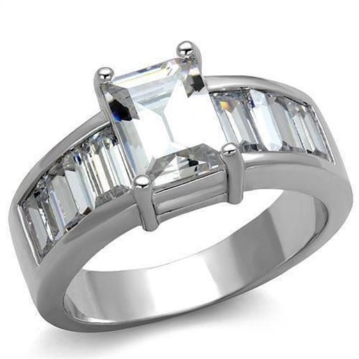 Picture of 3W1086 - Brass Ring Rhodium Women AAA Grade CZ Clear