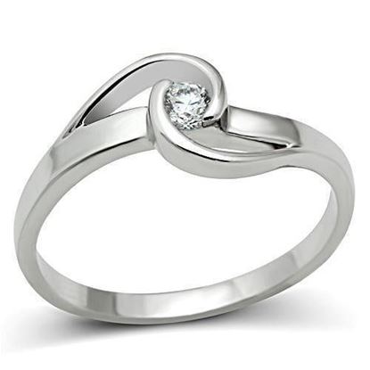 Picture of 3W114 - Brass Ring Rhodium Women AAA Grade CZ Clear