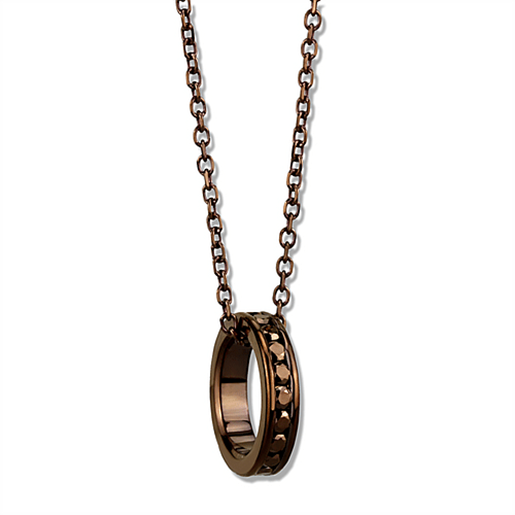 Picture of 3W1143 - Brass Chain Pendant IP Coffee light Women Top Grade Crystal Light Coffee