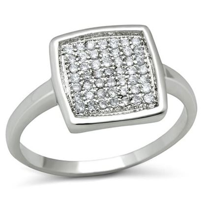 Picture of 3W120 - Brass Ring Rhodium Women AAA Grade CZ Clear