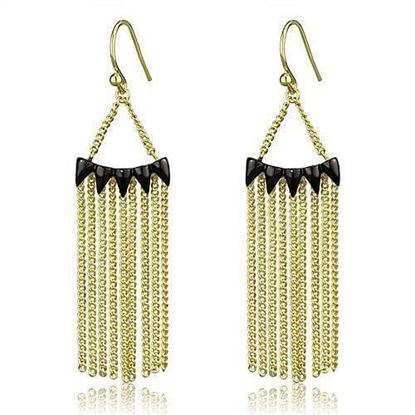 Picture of 3W1206 - Brass Earrings Gold+Ruthenium Women Top Grade Crystal Clear