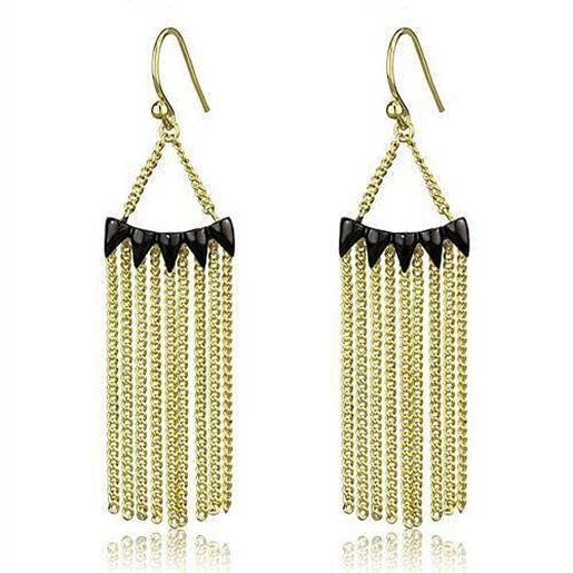 Picture of 3W1206 - Brass Earrings Gold+Ruthenium Women Top Grade Crystal Clear