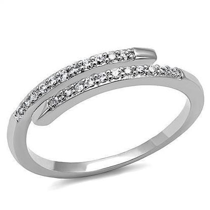 Picture of 3W1222 - Brass Ring Rhodium Women AAA Grade CZ Clear