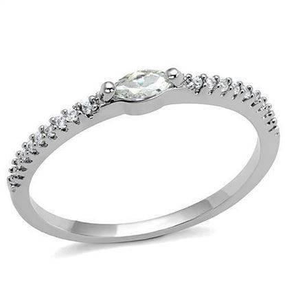 Picture of 3W1225 - Brass Ring Rhodium Women AAA Grade CZ Clear