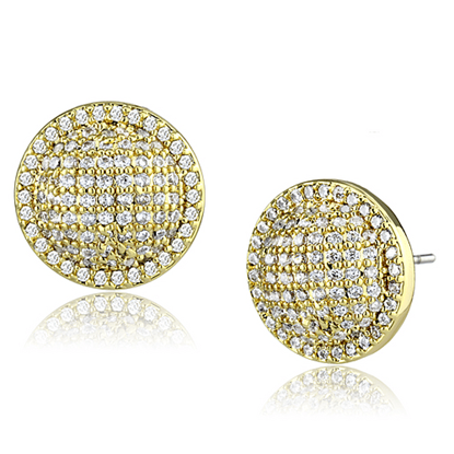 Picture of 3W1258 - Brass Earrings Gold Women AAA Grade CZ Clear