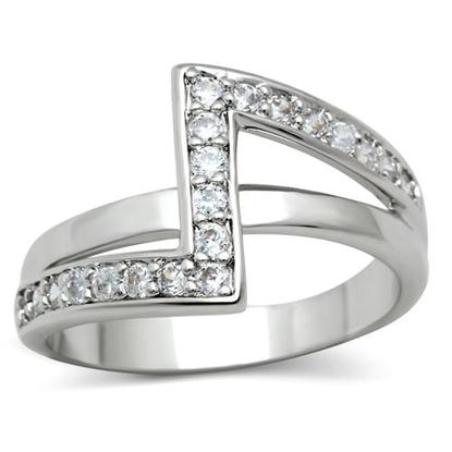 Picture of 3W127 - Brass Ring Rhodium Women AAA Grade CZ Clear