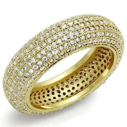 Picture of 3W1272 - Brass Ring Gold Women AAA Grade CZ Clear