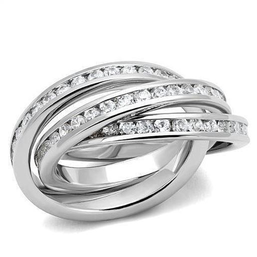 Picture of 3W1331 - Brass Ring Rhodium Women AAA Grade CZ Clear